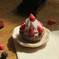 thumbnail image 5 of Rushawy 3xDollhouse Cake Miniature Dollhouse Accessories Decoration Strawberry 3 Pcs, 5 of 9