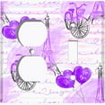 thumbnail image 4 of Metal Light Switch Plate Cover Romantic Paris  Eiffel Tower Letter Bicycle Blue PRS013, 4 of 13
