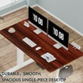 thumbnail image 4 of FLEXISPOT 55" x 28" Home Office Electric Height Adjustable Standing Desk Memory Programmable Presets Computer Desk White and Mahogany, 4 of 8
