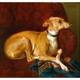 thumbnail image 3 of Jacques-Raymond Brascassat 16x15 Black Modern Framed Museum Art Print Titled - A Greyhound Resting on a Chair (1836), 3 of 5