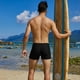thumbnail image 4 of Bañador de pierna cuadrada para hombre, 3 uds., traje de baño atlético de secado rápido, tabla de pierna cuadrada, pantalón corto para hombre, 4 of 6
