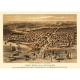 thumbnail image 3 of Davis 18x14 Black Modern Framed Museum Art Print Titled - Chicago Illinois - Davis 1871, 3 of 5