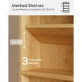 thumbnail image 3 of EYYTHUNG Farmhouse 71" Tall Bookshelf Set of 2, Large Freestanding Wooden Open Bookcase with Adjustable Shelf, Wood Display Book Shelf, Natural Oak, 3 of 8