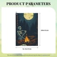 thumbnail image 4 of Picia Moonlit Skeleton Campfire Microfiber Golf Towel (24" X 16") with Carabiner Clip, Waffle Pattern Hook - Golf Accessories and Gifts, Father's Day, Christmas, Birthday Gift, 4 of 8
