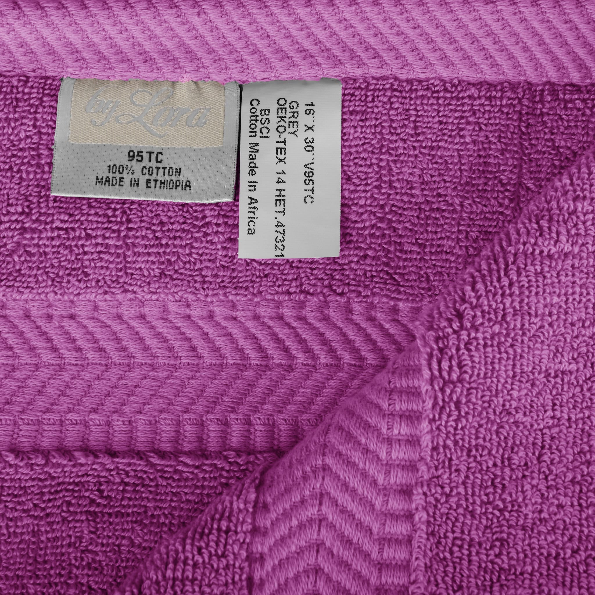 Premium Organic Cotton Bath Towels Plush Feather Touch Quick Dry Bath Sheet Eco Friendly Towel 100% Cotton Loop Terry, Eggplant Color, Set of 4
