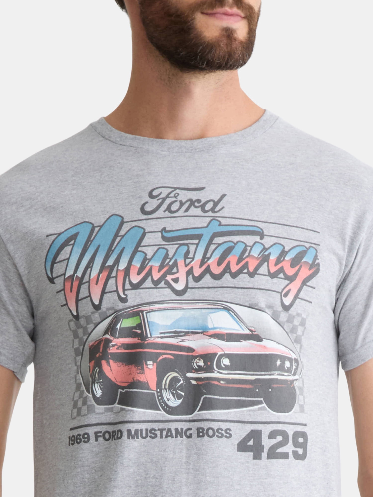 Ford Mustang Men's and Big Men's Graphic Tee with Short Sleeves, Sizes S-3XL
