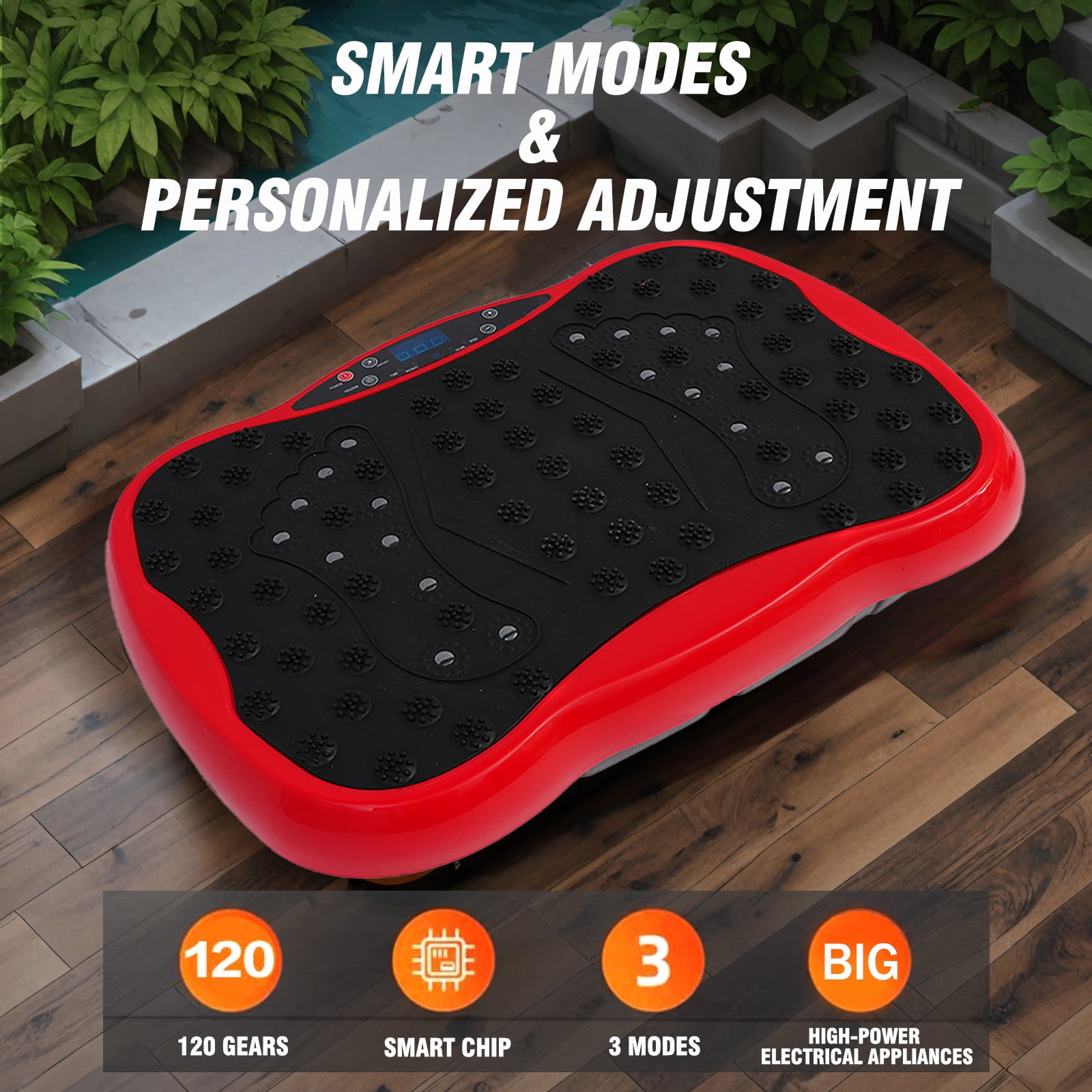 CATGOOD 330lb Vibration Plate Exercise Machine, Vibration Board, Whole Body Workout Vibrate Fitness Platform, Waver Vibration Stand for Body Toning, Home Gym Equipment, Red