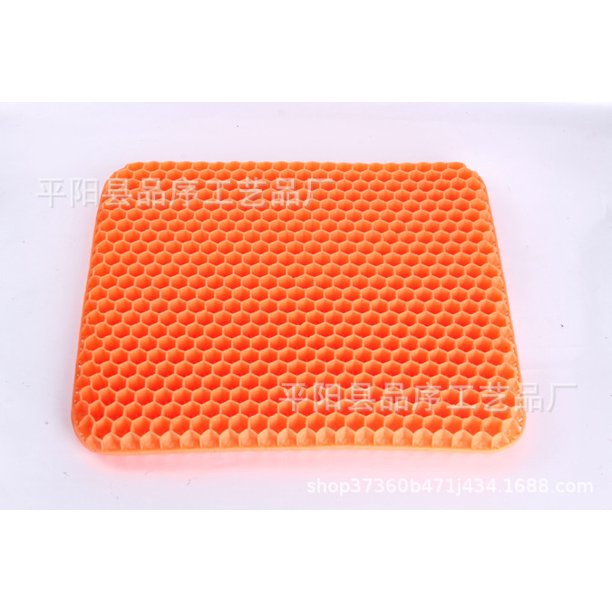 Cojín de huevo de Gel de panal colorido, cojín de asiento de coche, cojín de silicona de segunda generación, cojín de hielo cuadrado de doble capa, refrigeración P
