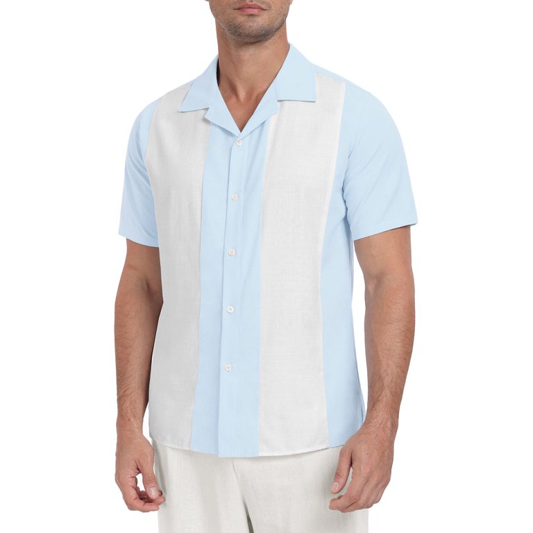 GIRUNS Men's Vintage Bowling Shirt Short Sleeve photo 5
