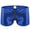 Blue, variant on Men's Solid Color Boxer Briefs Metallic Shiny Intimate Lingerie Underwear with Zipper