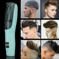 thumbnail image 1 of Rwvbm Silent Hair Clipper with Suction USB Rechargeable Ceramic Blade Automatic Length Adjustment 5W Power 40 Min Runtime for Men & Includes Charging Cable, 1 of 5