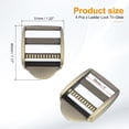 thumbnail image 2 of Uxcell Ladder Lock Buckle Slide Zinc Alloy Adjustable Webbing Strap Release Buckles 1", Vintage Bronze, 4 Pack, 2 of 6