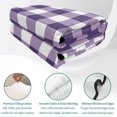 thumbnail image 4 of King Quilt Set 96''x106'', Purple Checkered Lightweight Summer Bedspread Coverlet Set with 2 Pillow Shams, Farmhouse Buffalo Plaid Breathable All Season Quilt Bedding for Bedroom/Guest Room, 4 of 9