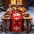 thumbnail image 4 of MMJ Table Cloth Christmas Flag Holiday Dining Table Runner Long Burlap Style Party Layout 13x72in, 4 of 5