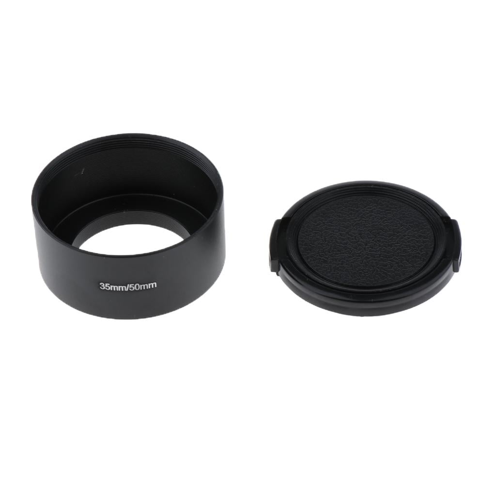 Lens Cap Black 35mm Metal Lens Hood Shade for 35mm f1.7 50mm f1.4 CCTV TV 
