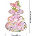 thumbnail image 4 of 2 Set 3-Tier Butterfly Cardboard Cupcake Stand Party Decorations Cupcake Stand Dessert Holder Stand for Kids Boys Bbay Shower Butterfly Floral Theme Birthday Party Supplies, 4 of 5
