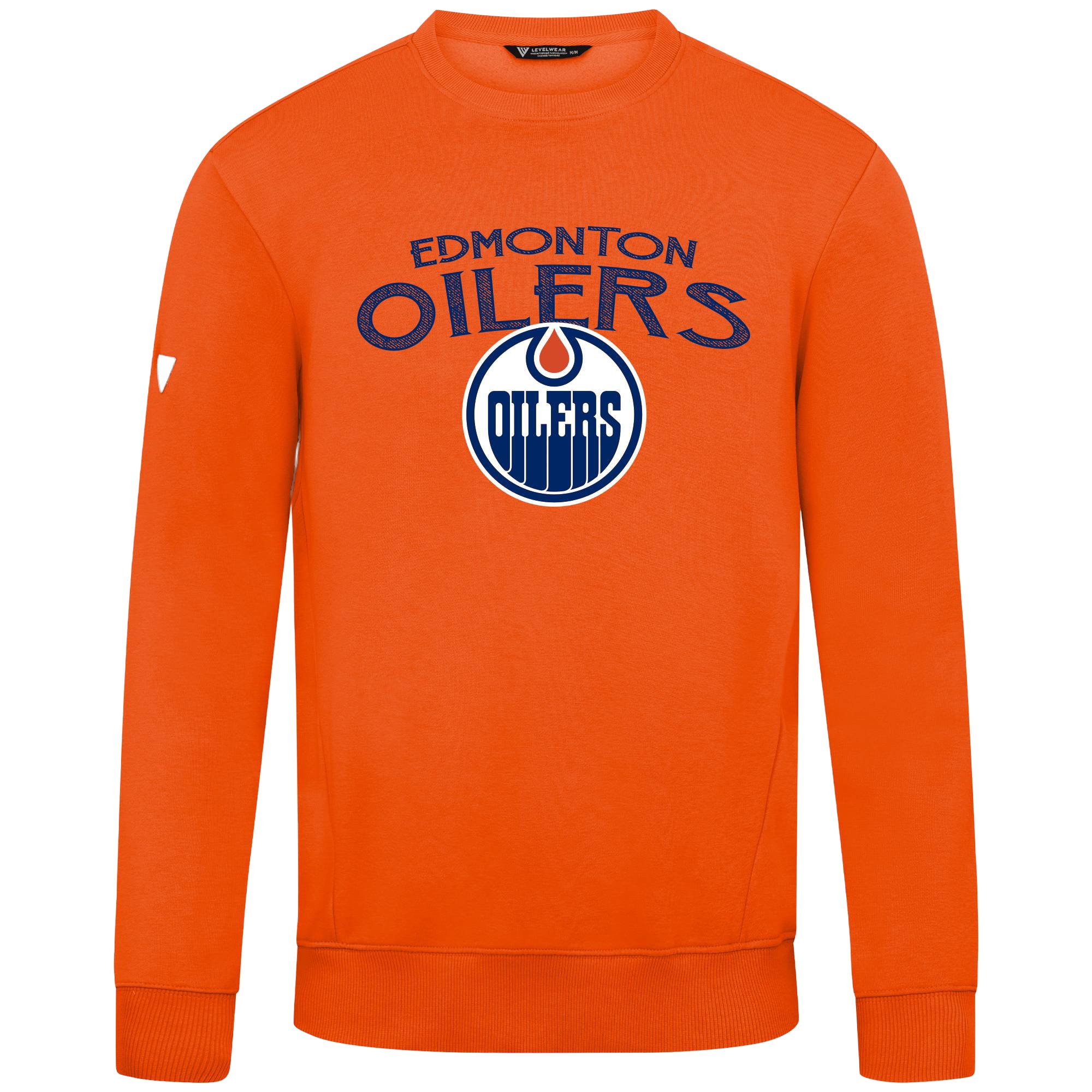 Men's Levelwear Orange Edmonton Oilers Zane Mission Sweatshirt