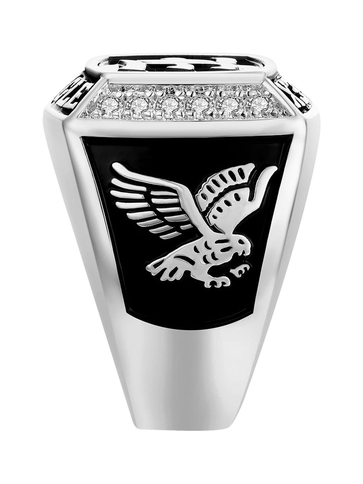 Order Now for 2025 Graduation, Freestyle Men's Initial CZ Square Birthstone Class Ring, Personalized, High School or College Graduation