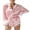 pink, variant on HYwys Women Satin Silk Pajamas Set Long Sleeve Button Down Feather Pjs Sleepwear Nightwear Loungewear Set