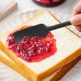 thumbnail image 4 of Silicone Spatula, Small Rubber Spatula, 11.14 Inch Long Handle Heat Resistant Spatula, Non Stick Food Grade Tool, Seamless One Piece Design, Flexible Scrapers for Home Kitchen Baking Cooking, Black, 4 of 5