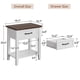 thumbnail image 2 of Yeshouse Mesita de noche con una mesa de noche de madera con un cajón, un estante de almacenamiento abierto, mesa de lado Industrial, mesita de noche blanca estrecha, 2 of 8