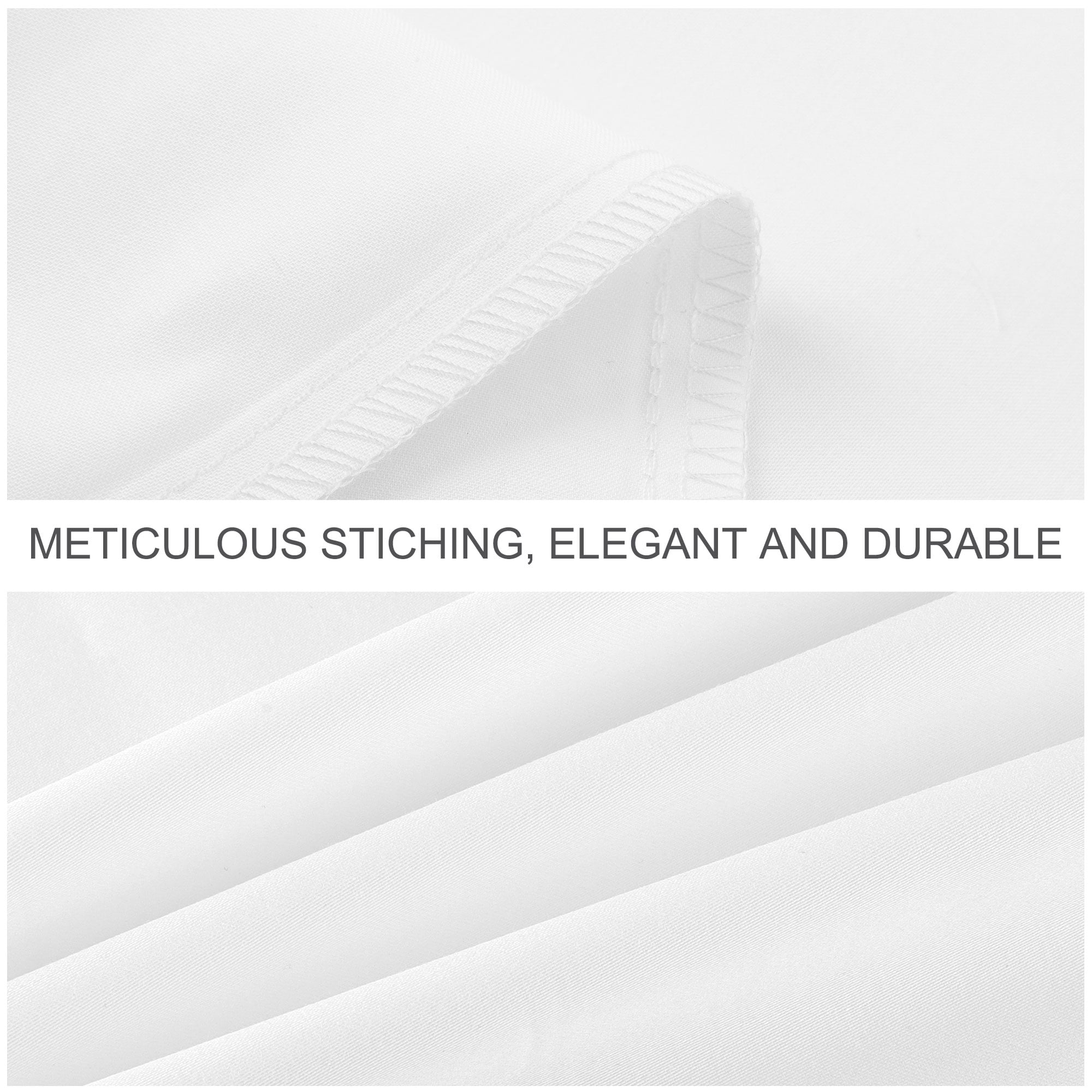 Unique Bargains 1Pc 100% Cotton Envelope Closure Body Ruffled Pillowcase White 20"x48"