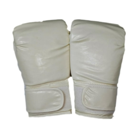 Guantes de boxeo Mitts PU MMMA MMA Ajustable Guantes de Karate para adultos blancos