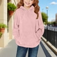 thumbnail image 2 of AherBiu Baby Clothes Fleece Plush Sweatshirt for Teen Girls Fuzzy Warm Hoodie Winter Tops with Pocket, 2 of 9