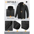 thumbnail image 5 of GEO-THERM Men's Lightweight Puffer Jackets Winter Warm Windproof Quilted Insulated Coat for Snow Ski Travel, 5 of 7