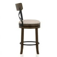 thumbnail image 4 of Furniture of America Shae Wood Swivel 24" Barstool in Live Edge Oak (Set of 2), 4 of 7