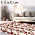 thumbnail image 2 of ODIKA 3'x5' Machine Washable Non-Slip Area Rug, Festive with Elegant Snowflake Accents High Traffic Rug with Pad, Ivory, 614543, 2 of 8
