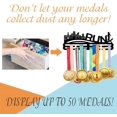 thumbnail image 5 of Running Medal Hanger Display Metal Wall Mount Motivational Running Sports Medal Holder and Lanyard Ribbon Display Holder Rack for 50+ Medals Great Gift for Runners Athlete DIY Making, 5 of 6