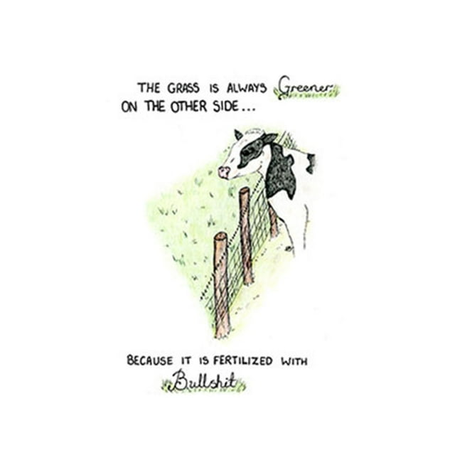 Kevin Milner Grass Is Greener Countryside Greetings Card
