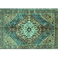 thumbnail image 1 of Ahgly Company Indoor Rectangle Persian Turquoise Blue Traditional Area Rugs, 7' x 9', 1 of 4