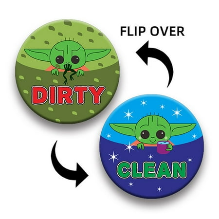 

2Pcs Living Clean Dirty Sign Fridge Magnets Home Decor Dishwasher Magnetic Sticker