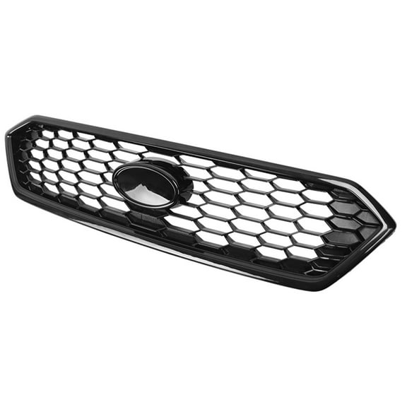 Ikon Motorsports Front Upper Grille, Compatible with 2018-2021 Subaru WRX STI & WRX JDM Style Gloss Black ABS Plastic Replacement Front Bumper Hood Grill 1PC