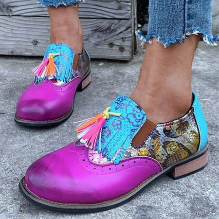 

Alueeu Women s casual shoes Fashion Women s Casual Shoes Breathable Slip-on Chunky Heels Leisure Sneakers