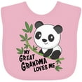 thumbnail image 3 of Inktastic My Great Grandma Loves Me Cute Panda Boys or Girls Baby Bib, 3 of 4