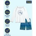 thumbnail image 2 of iXtreme Boys' Rash Guard Set - 2 Piece Long Sleeve Swim Shirt and Swim Trunks for Boys (Sizes: 4-12), 2 of 7