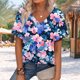 thumbnail image 2 of Camisetas Casuales de Manga Corta Plisada de la Moda de las Mujeres, Camiseta Cómoda de Poliéster para las Mujeres, Blusa de Primavera de Verano Lavado a Mano, 2 of 7