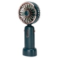 thumbnail image 1 of Electical Handheld Fan, 4 Spiral Leaves Compct Shape Handheld Cooling Fan 3 Modes  for Indoor Outdoor Use Green, 1 of 8