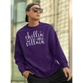 thumbnail image 2 of Chillin' Like A Villain Sweatshirt Men -Image by Shutterstock, Male 3X-Large, 2 of 4