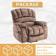 thumbnail image 6 of W WARMHOL Large Power Lift Recliner with Massage, Heat and Side Pockets, Brown, 6 of 7