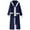 Navy, variant on Lovskoo 2024 Flannel Bathrobe for Men Fall Winter Warm Thick Long Velvet Pajamas Loungewear with Belt Dark Gray