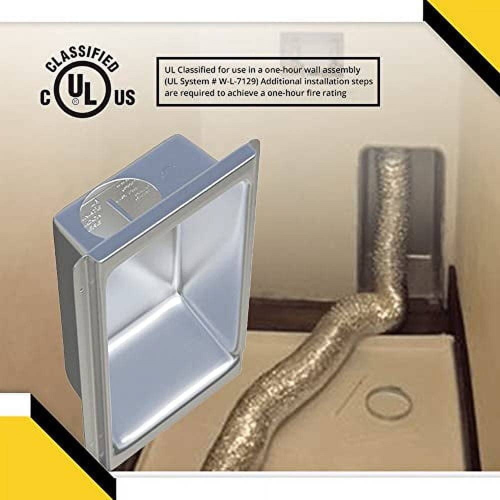 New Construction Dryer Box | Indoor Dryer Vent | Recessed Dryer Vent Box With Gas Port | Dryer Vent | Best Dryer Wall Vent Box Model 425 | Upward Dryer Vent | 2x6 wall