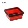 thumbnail image 3 of Bandejas de herramientas magnéticas plegables de 2 piezas, organizador de piezas metálicas pequeñas cuadradas rojas, 3 of 5