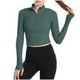 thumbnail image 1 of Timegard Womens Lightweight Athletic Jacket Zipper Trackshirts Workout Running Jackets with Thumb Holes, 1 of 4