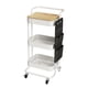 thumbnail image 1 of Utilitario de metal Rolling Cart DTK de 3 niveles con mesa y almacenamiento lateral, 1 of 8