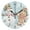 Black, variant on Snowman Gingerbread Man Christmas Round Wall Clock Silent Analog Battery Operated Gold Pointer Home Decor 9.84" Diameter