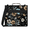 Blue, variant on Jiaoprinted Vintage Flowers Zipper Binder, Spring Retro Floral 3 D-Ring Binder, Multi-Pocket Expanding Organizer Bag with Handle and Shoulder Strap for Travel Work